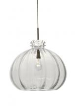 Besa Lighting 1JC-464588-SN - Besa Pendant Pinta 12 Clear Satin Nickel 1x100W Medium Base