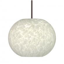 Besa Lighting 1JC-477619-LED-BR-L - Besa Luna LED Pendant Carrera Bronze 1x9W LED, 15Ft. Cord