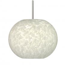 Besa Lighting 1JC-477619-SN-L - Besa Pendant Luna Satin Nickel Carrera 1x100W Medium Base, 15Ft. Cord