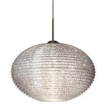 Besa Lighting 1JC-4913GL-BR-L - Besa Pendant Pape 12 Bronze Glitter 1x75W Medium Base, 15Ft. Cord