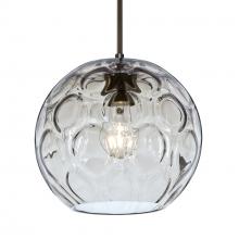 Besa Lighting 1JC-BOMYCL-BR-L - Besa Bombay Cord Pendant, Clear, Bronze Finish, 1x60W Medium Base, 15Ft. Cord