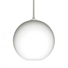 Besa Lighting 1JC-COCO807-LED-SN-L - Besa Coco 8 Pendant, Opal Matte, Satin Nickel Finish, 1x9W LED, 15Ft. Cord