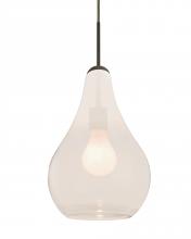 Besa Lighting 1JC-LEONMW-BR - Besa, Leon Cord Pendant, Milky White, Bronze Finish, 1x60W Medium base