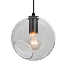 Besa Lighting 1JC-MAESTRO8CL-BK - Besa, Maestro 8 Cord Pendant, Clear, Black Finish, 1x60W MAX E26 Base