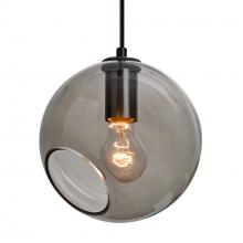 Besa Lighting 1JC-MAESTRO8SM-BK - Besa, Maestro 8 Cord Pendant, Smoke, Black Finish, 1x60W MAX E26 Base