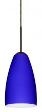 Besa Lighting 1JT-1511CM-LED-BR - Besa Riva 9 LED Pendant Cobalt Blue Matte Bronze 1x9W LED