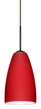 Besa Lighting 1JT-1511RM-LED-BR - Besa Riva 9 LED Pendant Ruby Matte Bronze 1x9W LED