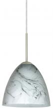 Besa Lighting 1JT-4470MG-LED-SN - Besa Vila LED Pendant Marble Grigio Satin Nickel 1x9W LED