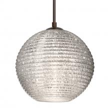 Besa Lighting 1JT-4616GL-BR-L - Besa Kristall 8 Pendant Bronze Glitter 1x75W Medium Base, 15Ft. Cord