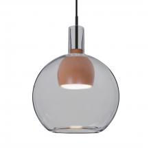 Besa Lighting 1JT-BENJISMMD-LED-BK - Besa, Benji Cord Pendant, Smoke/Medium, Black Finish, 1x9W LED