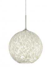 Besa Lighting 1JT-COCO1219-LED-SN - Besa Coco 12 Pendant, Carrera, Satin Nickel Finish, 1x9W LED