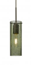 Besa Lighting 1JT-JUNI10MS-BR - Besa, Juni 10 Cord Pendant, Moss Bubble, Bronze, 1x60W Medium Base