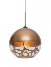 Besa Lighting 1JT-ROCKYCP-BR - Besa, Rocky Cord Pendant, Copper, Bronze Finish, 1x60W Medium Base