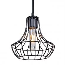 Besa Lighting 1JT-SPEZ07-BK - Besa Pendant Spezza 7 Black 1x100W MAX E26 Base