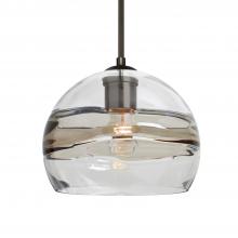 Besa Lighting 1JT-SPIR8SC-BR - Besa Spirit 8 Pendant, Smoke/Clear, Bronze Finish, 1x60W Medium Base