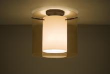 Besa Lighting 1KM-G18407-BR - Besa Ceiling Pahu 12 Bronze Transparent Armagnac/Opal 1x100W Medium Base