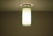 Besa Lighting 1KM-L00607-LED-SN - Besa Ceiling Pahu 8 Satin Nickel Transparent Olive/Opal 1x11W LED