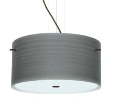 Besa Lighting 1KV-4008TN-LED-BR - Besa Tamburo 16 Pendant Titan Bronze 3x11W LED