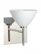 Besa Lighting 1SW-174307-CR-SQ - Besa Wall With SQ Canopy Domi Chrome White 1x40W G9