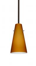 Besa Lighting 1TT-412480-LED-BR - Besa Cierro LED Pendant Amber Matte Bronze 1x9W LED