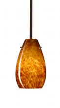 Besa Lighting 1TT-412618-BR - Besa Pera 9 Stem Pendant Bronze Amber Cloud 1x100W Medium Base