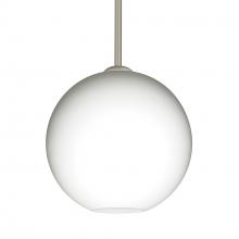 Besa Lighting 1TT-COCO807-SN-L - Besa Coco 8 Stem Pendant, Opal Matte, Satin Nickel Finish, 1x60W Medium Base, 15Ft. C