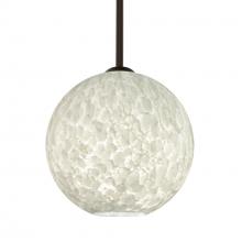 Besa Lighting 1TT-COCO819-BR-L - Besa Coco 8 Stem Pendant, Carrera, Bronze Finish, 1x60W Medium Base, 15Ft. Cord