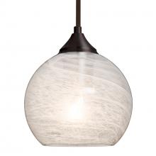 Besa Lighting 1TT-JILLYCL-BR-L - Besa, Jilly Stem Pendant, Vapor Clear, Bronze Finish, 1x60W Medium Base, 15Ft. Cord