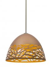 Besa Lighting 1TT-KIEVCP-LED-SN - Besa Kiev Stem Pendant, Copper, Satin Nickel Finish, 1x9W LED