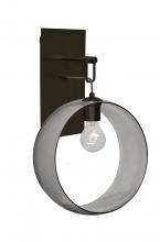 Besa Lighting 1WP-PLATOSM-BR-NI - Besa, Plato Wall Pendant, Smoke, Bronze Finish, 1x60W Medium Base