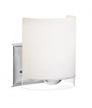 Besa Lighting 1WZ-CELTICCL-LED-CR - Besa, Celtic Wall Sconce, Opal Glossy/Clear, Chrome Finish, 1x9W LED