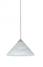 Besa Lighting 1XC-117652-LED-SN - Besa Pendant Kona Satin Nickel Marble 1x5W LED