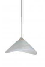 Besa Lighting 1XC-191352-SN - Besa Pendant Hoppi Satin Nickel Marble 1x50W Halogen