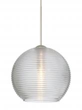 Besa Lighting 1XC-461500-SN-L - Besa Pendant Kristall 6 Satin Nickel Clear 1x35W Halogen, 15Ft. Cord