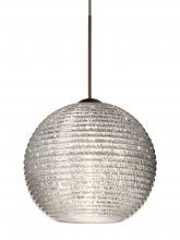 Besa Lighting 1XC-4615GL-BR-L - Besa Pendant Kristall 6 Bronze Glitter 1x35W Halogen, 15Ft. Cord