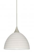 Besa Lighting 1XC-4679KR-LED-SN - Besa Pendant Brella Satin Nickel Chalk 1x6W LED