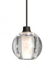 Besa Lighting 1XC-BOCA5BB-LED-BR - Besa, Boca 5 Cord Pendant, Clear Bubble, Bronze Finish, 1x3W LED