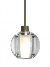 Besa Lighting 1XC-BOCA5CL-BR-L - Besa, Boca 5 Cord Pendant, Clear, Bronze Finish, 1x35W Halogen, 15Ft. Cord