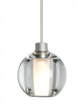 Besa Lighting 1XC-BOCA5CL-SN-L - Besa, Boca 5 Cord Pendant, Clear, Satin Nickel Finish, 1x35W Halogen, 15Ft. Cord