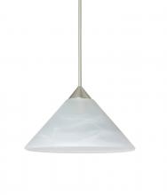 Besa Lighting 1XT-117652-SN - Besa Pendant Kona Satin Nickel Marble 1x50W Halogen