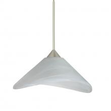 Besa Lighting 1XT-191352-SN - Besa Pendant Hoppi Satin Nickel Marble 1x50W Halogen