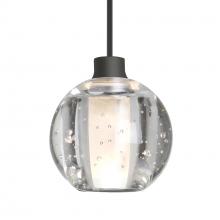 Besa Lighting 1XT-BOCA5BB-BK - Besa Boca 5 Pendant, Clear Bubble, Black Finish, 1x35W MAX GY6.35 Base