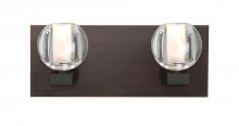 Besa Lighting 2WF-BOCACL-LED-BR - Besa, Boca Vanity, Clear, Bronze Finish, 2x5W LED