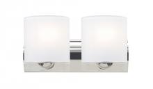 Besa Lighting 2WZ-CELTICCL-CR - Besa, Celtic Vanity, Opal Glossy/Clear, Chrome Finish, 2x60W Medium Base