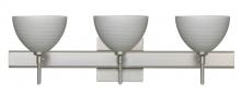 Besa Lighting 3SW-4679TN-LED-SN-SQ - Besa Wall With SQ Canopy Brella Satin Nickel Titan 3x5W LED