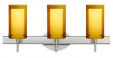 Besa Lighting 3SW-G44007-SN - Besa Pahu 4 Wall 3SW Transparent Armagnac/Opal Satin Nickel 3x40W G9