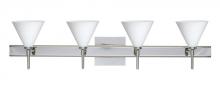 Besa Lighting 4SW-512107-CR-SQ - Besa Wall With Sq Canopy Kani Chrome Opal Matte 4x40W G9