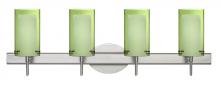 Besa Lighting 4SW-L44007-SN - Besa Pahu 4 Wall 4SW Transparent Olive/Opal Satin Nickel 4x40W G9