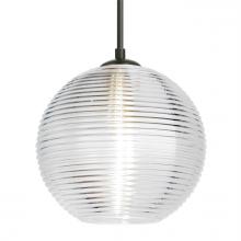 Besa Lighting J-461600-BK - Besa Kristall 8 Pendant For Multiport Canopy Black Clear 1x75W MAX E26 Base