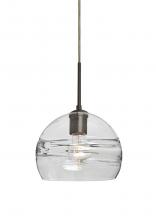 Besa Lighting J-SPIR8CL-BR - Besa Spirit 8 Pendant For Multiport Canopy, Clear, Bronze Finish, 1x60W Medium Base